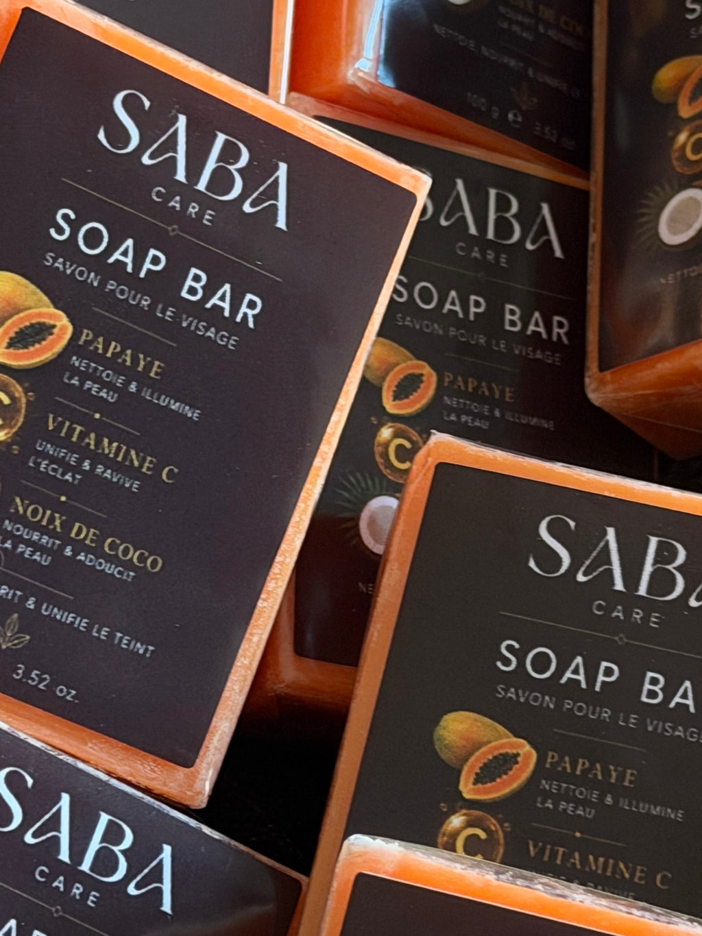 FACE SOAP BAR à la papaye , noix de coco et vitamine C -100g